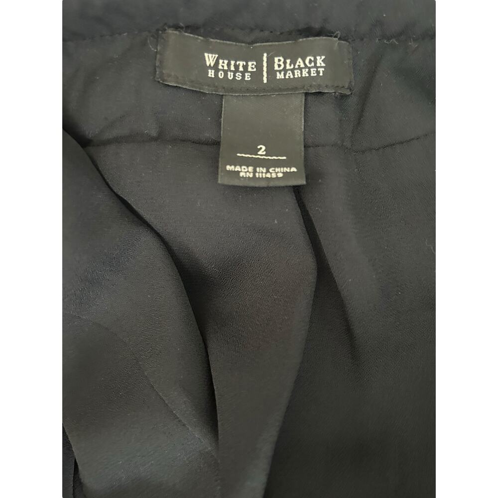White House Black Market Black Tweed Jacket – Polka Dot Metal Trim- Size 2 - Picture 4 of 5